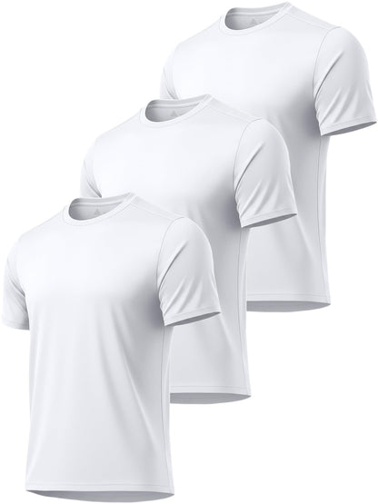 5 Pack T Shirts for Men UPF 50+ UV Sun Protection Shirts Fast Dry Rash Guard Workout Running Swimming Shirt