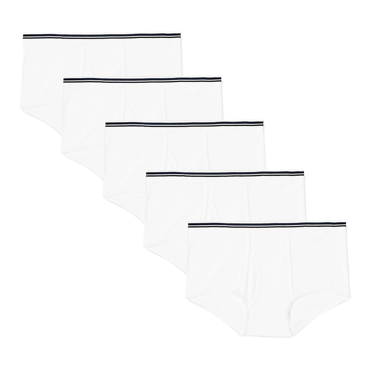 Amazon Essentials Men's Breathable Ribbed Knit Briefs with Elasticized Waistband, Multipacks