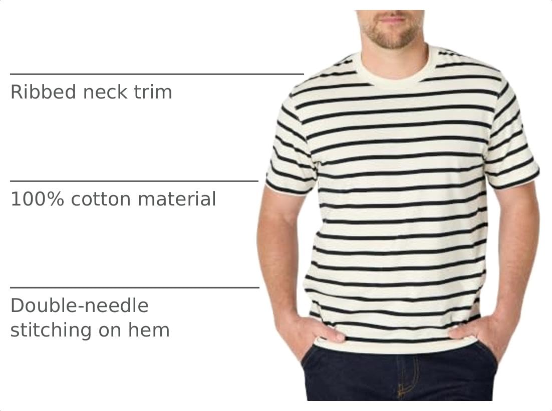 Amazon Essentials Men's Relaxed Fit Cotton Jersey T-Shirt, Soft Fabric