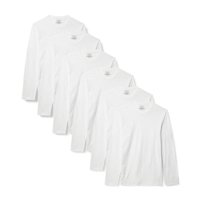Amazon Essentials Men's Slim Fit Crewneck Undershirts, Pack of 6