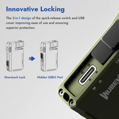 WUBEN G5 Rechargeable EDC Flashlight, Mini Flat Bright Pocket Flashlight