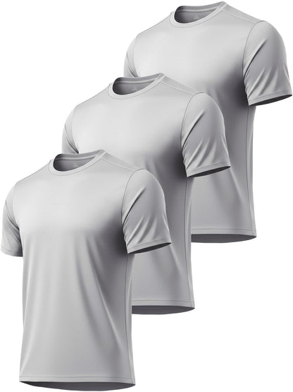 5 Pack T Shirts for Men UPF 50+ UV Sun Protection Shirts Fast Dry Rash Guard Workout Running Swimming Shirt