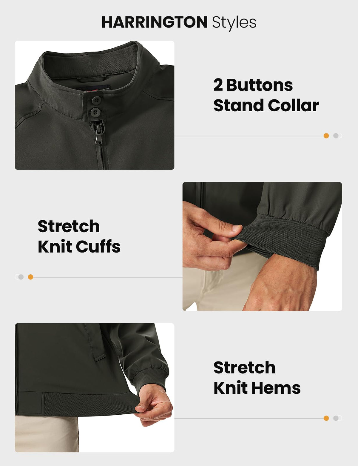 TBMPOY Men's Lightweight Jackets Casual Windbreaker Light Golf Fall