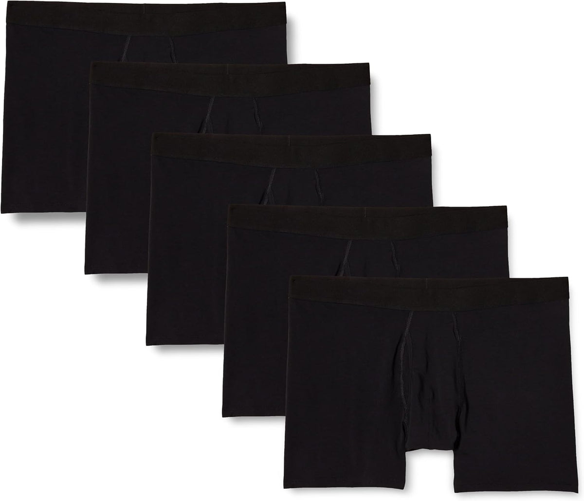 Amazon Essentials Men's Cotton Jersey Boxer Briefs Underwear, Pack of 5