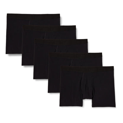 Amazon Essentials Men's Cotton Jersey Boxer Briefs Underwear, Pack of 5