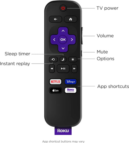 Roku Voice Remote, Replacement TV Remote Control