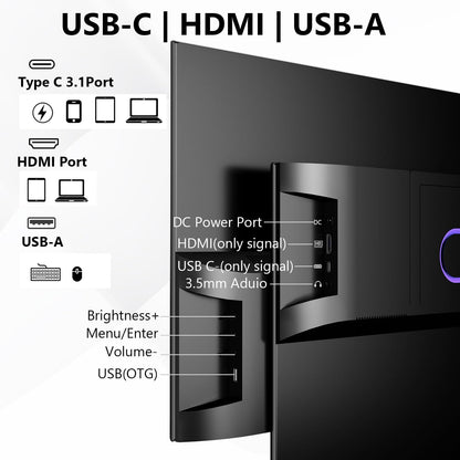 Prechen 23.8 Inch Dual Stacked Touchscreen Monitor, FHD IPS, 75Hz 65W USB-C Charging Computer Monitors 10 Point Touch, 99% sRGB, VESA USB-C/HDMI, Dual Touch Monitor for Laptop, Mac, Windows