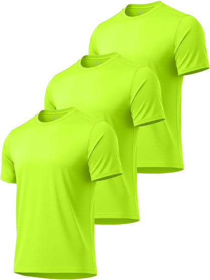 5 Pack T Shirts for Men UPF 50+ UV Sun Protection Shirts Fast Dry Rash Guard Workout Running Swimming Shirt