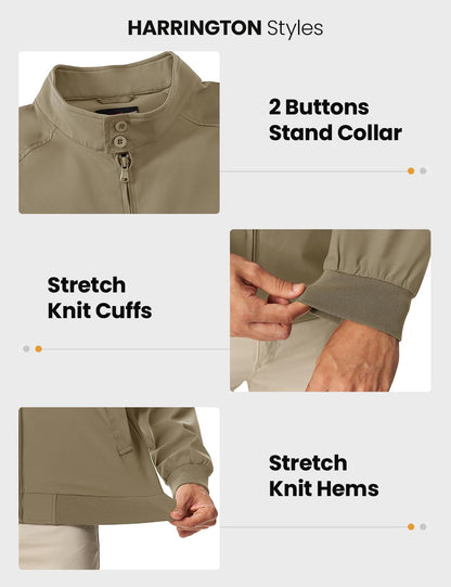 TBMPOY Men's Lightweight Jackets Casual Windbreaker Light Golf Fall