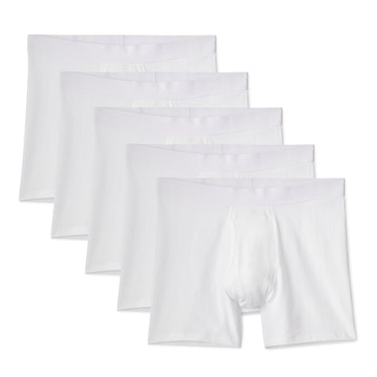 Amazon Essentials Men's Cotton Jersey Boxer Briefs Underwear, Pack of 5