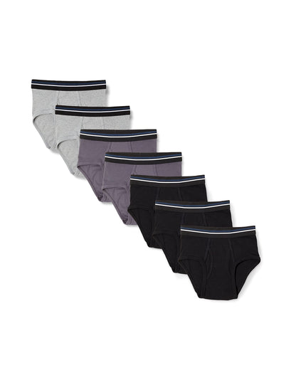 Amazon Essentials Men's Breathable Ribbed Knit Briefs with Elasticized Waistband, Multipacks