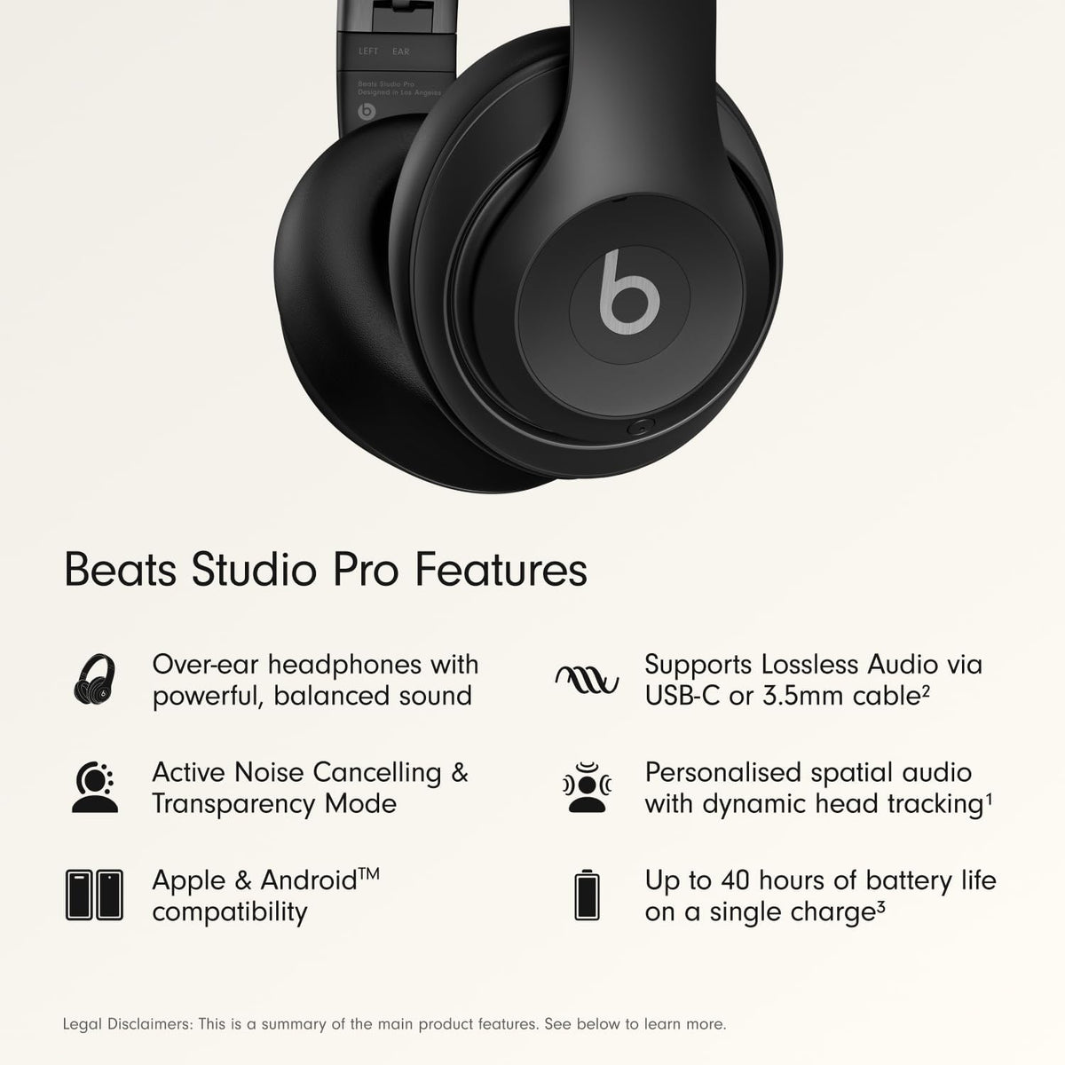 Beats Studio Pro with AppleCare+ for Headphones (2 Years) - Sand Gray