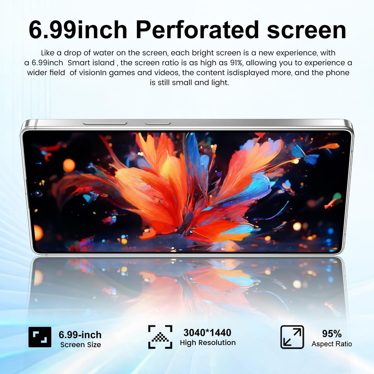 I26Ultra Unlocked Smartphone,6.99" HD+ Display,Built in Pen,16+1024GB Unlocked Phone,Snapdragon 8 Gen4,7000mAh Dual Speakers 5G/Face ID/Fingerprint Lock/Dual SIM/GPS (Black)