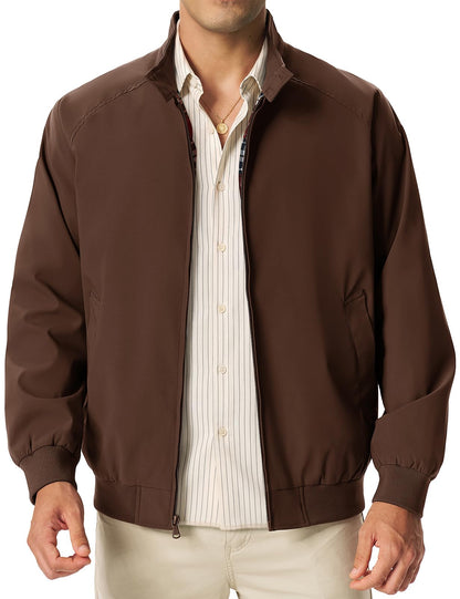 TBMPOY Men's Lightweight Jackets Casual Windbreaker Light Golf Fall