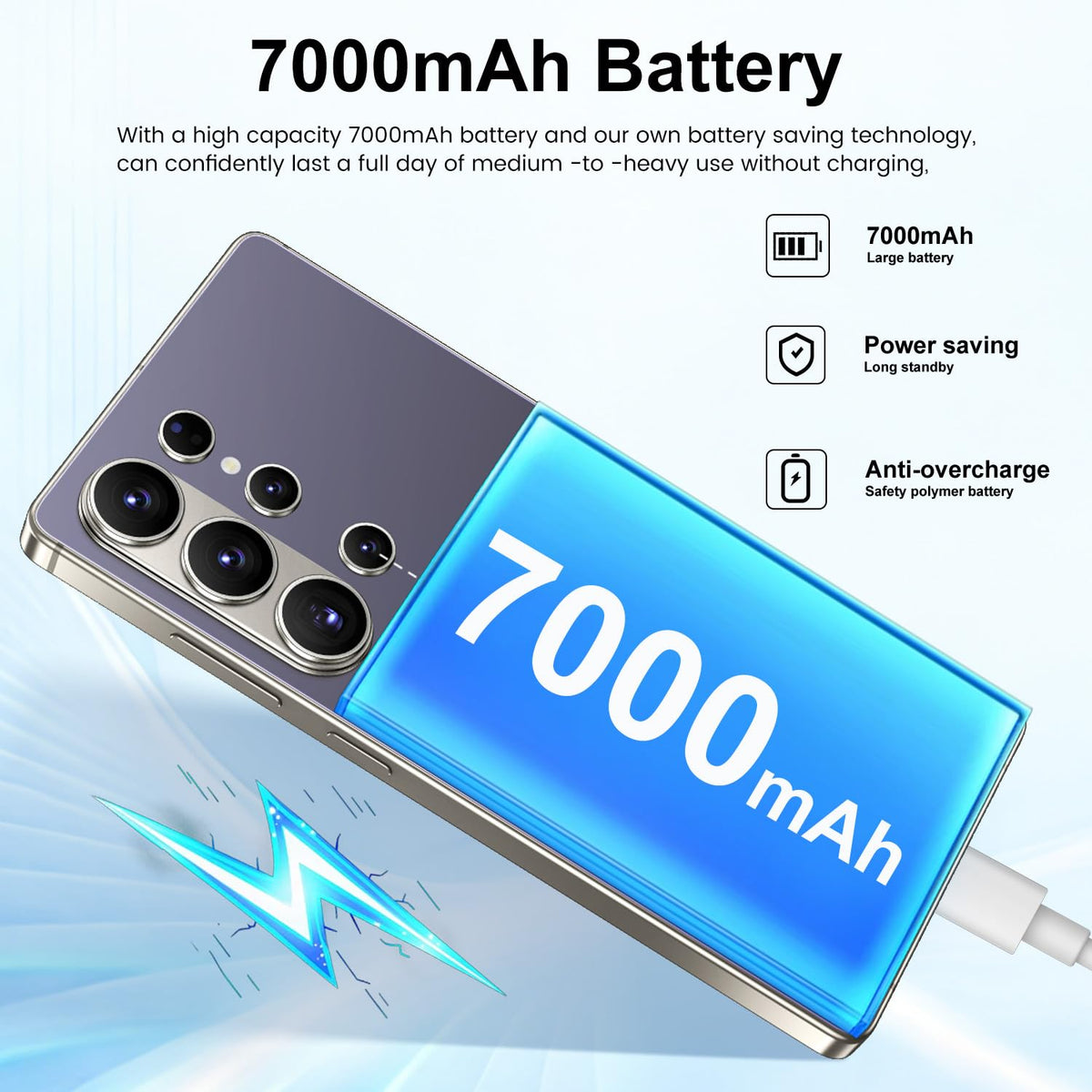 I26Ultra Unlocked Smartphone,6.99" HD+ Display,Built in Pen,16+1024GB Unlocked Phone,Snapdragon 8 Gen4,7000mAh Dual Speakers 5G/Face ID/Fingerprint Lock/Dual SIM/GPS (Black)