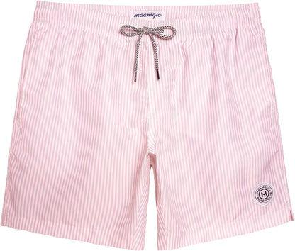 maamgic Mens Swim Trunks Quick Dry Mesh Linner with Pockets 7" Beach Shorts