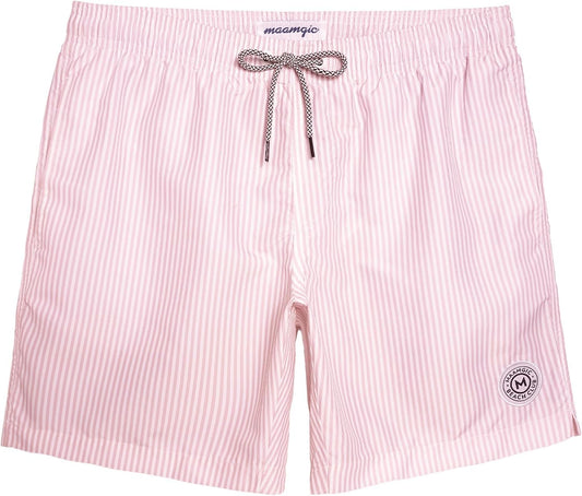 maamgic Mens Swim Trunks Quick Dry Mesh Linner with Pockets 7" Beach Shorts