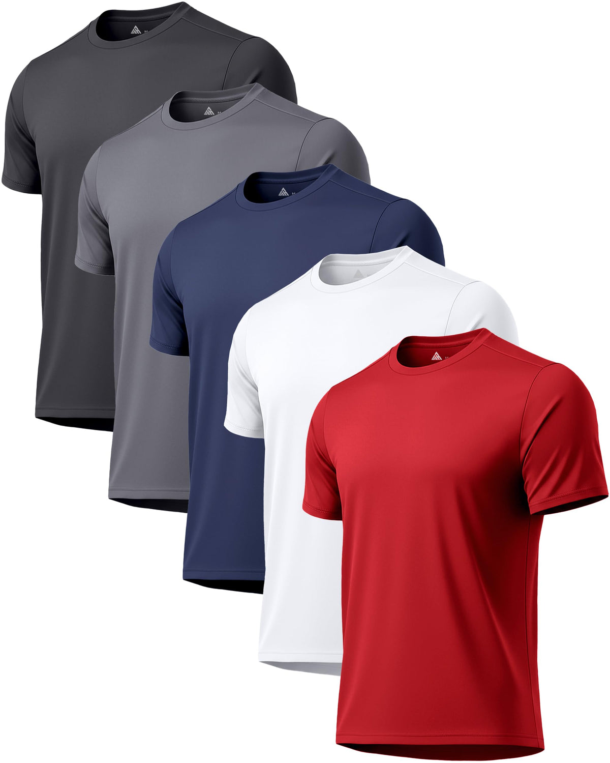 5 Pack T Shirts for Men UPF 50+ UV Sun Protection Shirts Fast Dry Rash Guard Workout Running Swimming Shirt