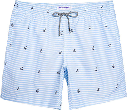 maamgic Mens Swim Trunks Quick Dry Mesh Linner with Pockets 7" Beach Shorts