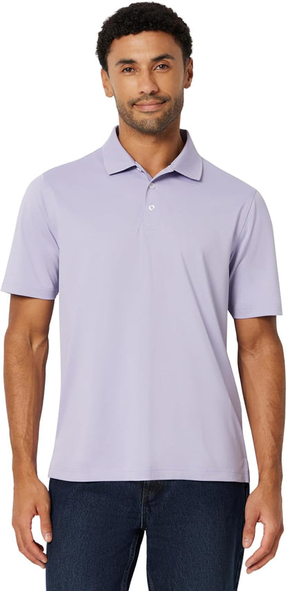 Amazon Essentials Men's Regular Fit Golf Polo Shirt, Moisture-Wicking Quick Dry, Recycled Polyester, Short Sleeve