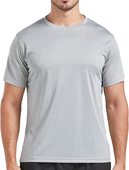 5 Pack Men's Dry Fit T Shirts Athletic Running Gym Workout Short Sleeve Tee Shirts for Men