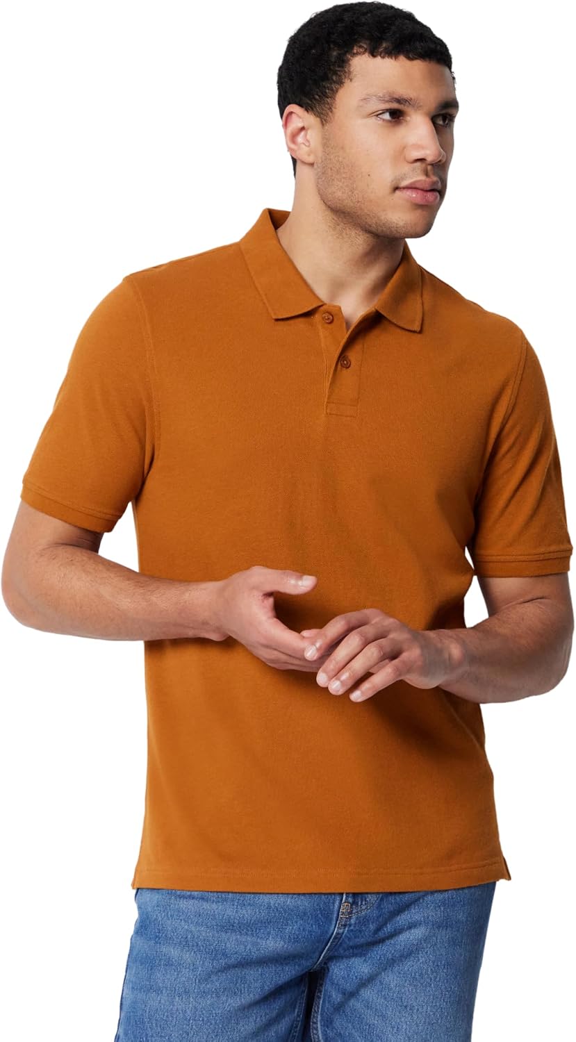 Amazon Essentials Men's Regular-Fit Cotton Pique Polo Shirt