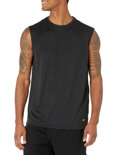 Amazon Essentials Men's Active Performance Tech Muscle Sleeveless Top, Breathable Moisture Wicking Workout Shirt