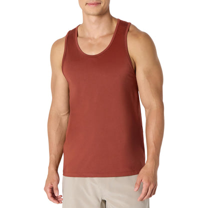 Amazon Essentials Men's Quick Dry Moisture-Wicking Tech Stretch Active Sleeveless Tank Top Workout Shirt