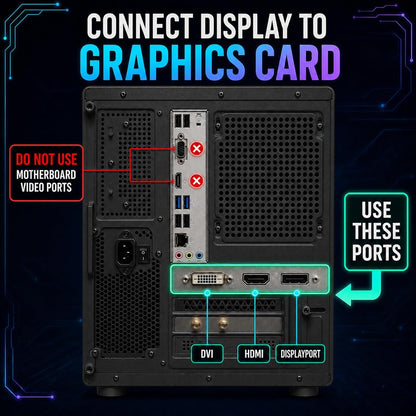 Desktop PC, i7-7700, RX 580 8GB, 16GB RAM, 256GB SSD, WiFi 6, Black