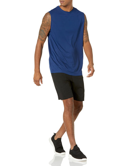 Amazon Essentials Men's Active Performance Tech Muscle Sleeveless Top, Breathable Moisture Wicking Workout Shirt