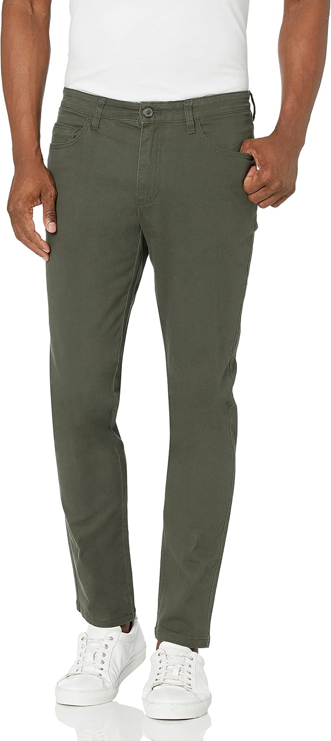 Amazon Essentials Men's Skinny Fit 5-Pocket Comfort Stretch Chino Pants