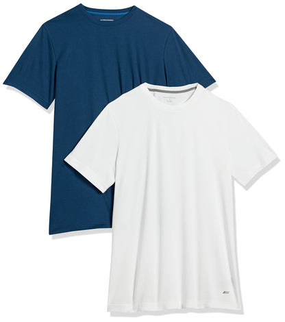 Amazon Essentials Men's Moisture Wicking Breathable Performance Tech Workout T-Shirts, Pack of 2