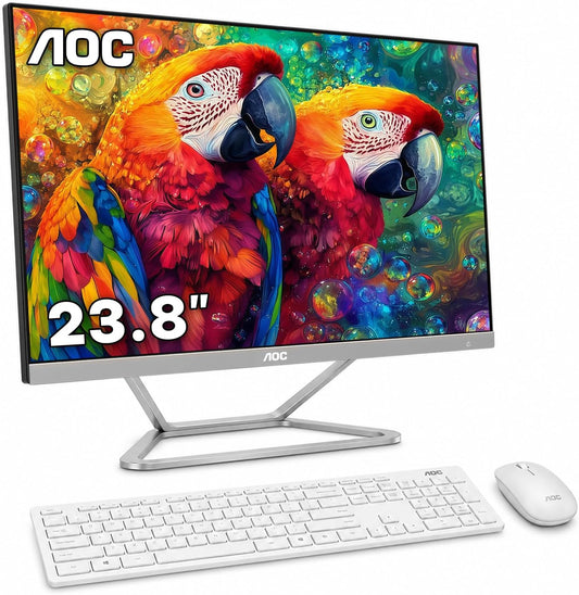 AOC 24" All-in-One Desktop Computer, 16GB RAM 512GB SSD, FHD Windows 11 AIO