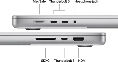 Apple MacBook Pro Laptop with M5 Max, 18‑core CPU, 40‑core GPU: 16.2-inch Display, 128GB Memory, 2TB SSD; Silver