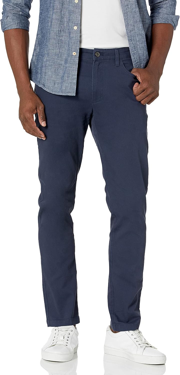Amazon Essentials Men's Skinny Fit 5-Pocket Comfort Stretch Chino Pants