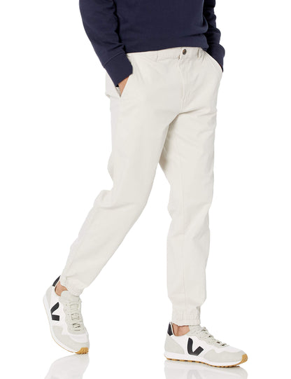 Amazon Essentials Men's Straight-Fit Chino Jogger Pants with Elastic Waist and Pockets