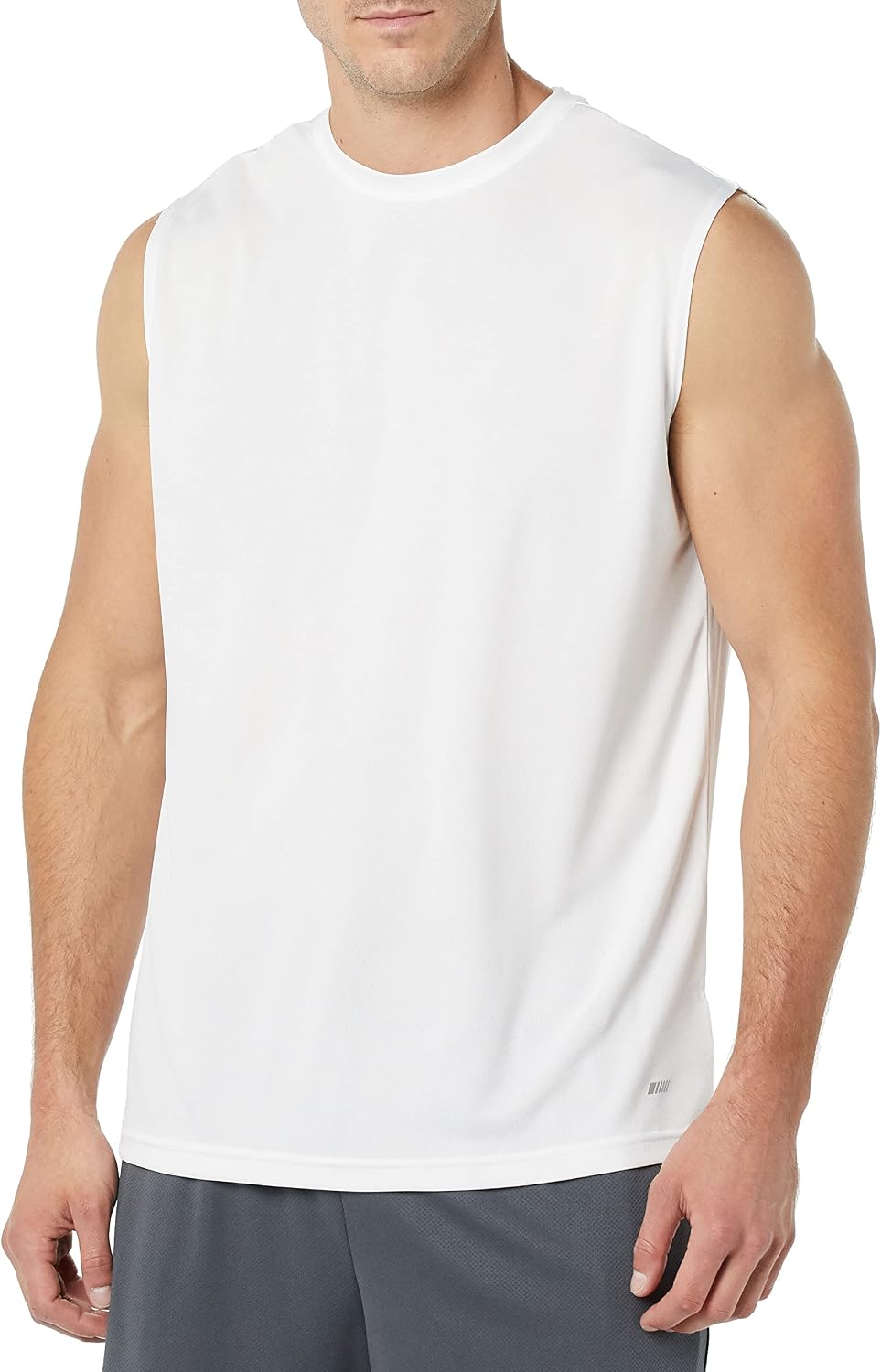 Amazon Essentials Men's Active Performance Tech Muscle Sleeveless Top, Breathable Moisture Wicking Workout Shirt, Pack of 2