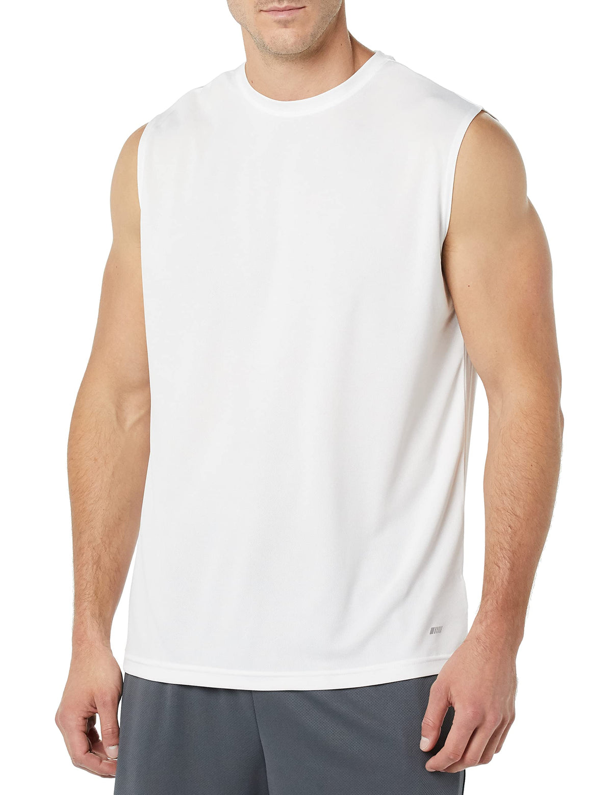 Amazon Essentials Men's Active Performance Tech Muscle Sleeveless Top, Breathable Moisture Wicking Workout Shirt, Pack of 2