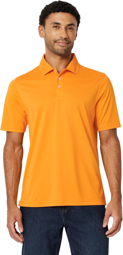 Amazon Essentials Men's Regular Fit Golf Polo Shirt, Moisture-Wicking Quick Dry, Recycled Polyester, Short Sleeve