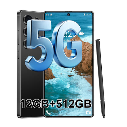 S25 Ultra 5G Unlocked Smartphone,12GB+512GB Fully Cell Phone for Android 14, 6.99" Unlocked Cell Phone, 7000mAh, 68MP+108MP Dual Camera/Dual SIM/Fingerprint Lock/Face (Grey)