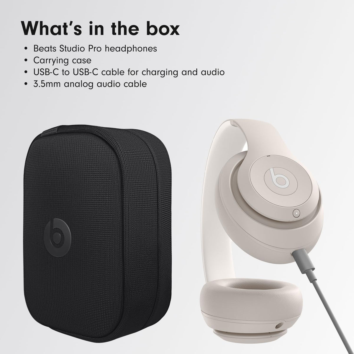 Beats Studio Pro with AppleCare+ for Headphones (2 Years) - Sand Gray