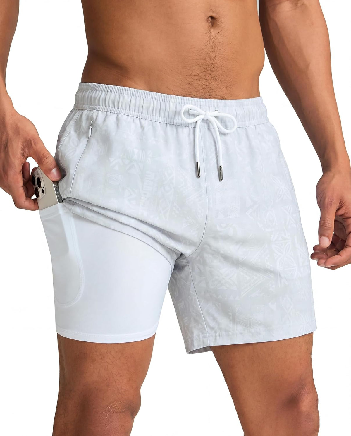maamgic Mens Swim Trunks with Compression Liner 5 Inch Quick Dry for Beach