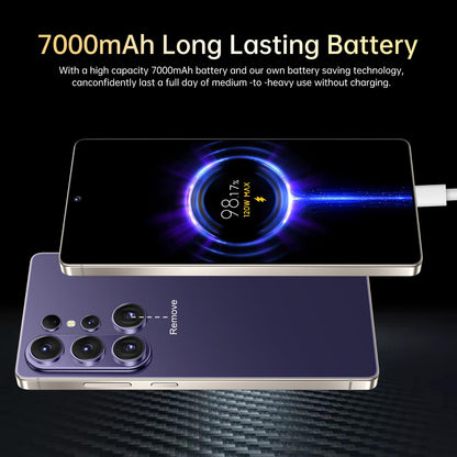 26 Ultra Unlocked Phone 16+1TB,Built in Pen The Phone,Battery 7000mAh 7.0" HD Screen,Android 15 Smartphone,Face ID/5G/Fingerprint Lock/Dual SIM/GPS (Rose Gold)
