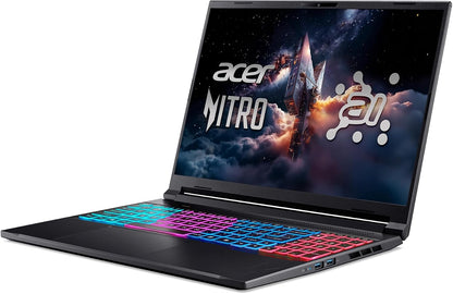Acer Nitro V 16S AI Gaming Laptop | AMD Ryzen 7 260 Processor | NVIDIA GeForce RTX 5060 Laptop GPU (572 AI Tops) | 16" WUXGA IPS 180Hz Display | 32GB DDR5 | 1TB Gen 4 SSD | Wi-Fi 6 | ANV16S-41-R2AJ