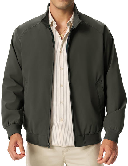 TBMPOY Men's Lightweight Jackets Casual Windbreaker Light Golf Fall