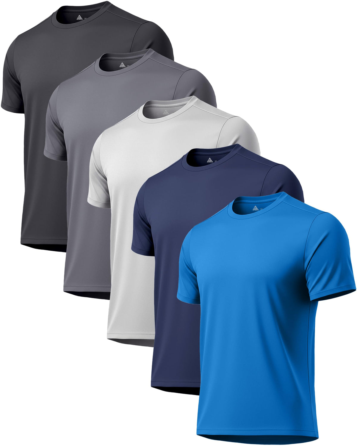 5 Pack T Shirts for Men UPF 50+ UV Sun Protection Shirts Fast Dry Rash Guard Workout Running Swimming Shirt