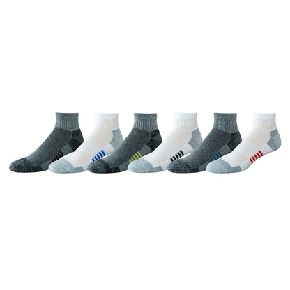 Amazon Essentials Men's Athletic Quarter Ankle Socks with Cushioned Arch Support, 6 Pairs