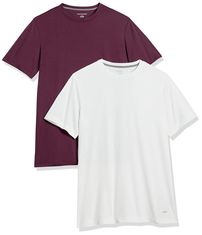 Amazon Essentials Men's Moisture Wicking Breathable Performance Tech Workout T-Shirts, Pack of 2