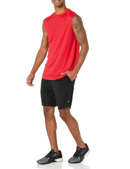 Amazon Essentials Men's Active Performance Tech Muscle Sleeveless Top, Breathable Moisture Wicking Workout Shirt