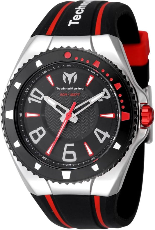 TechnoMarine Racing Legends Men 44.00mm Stainless Steel Black + Steel Black dial PC21 Quartz